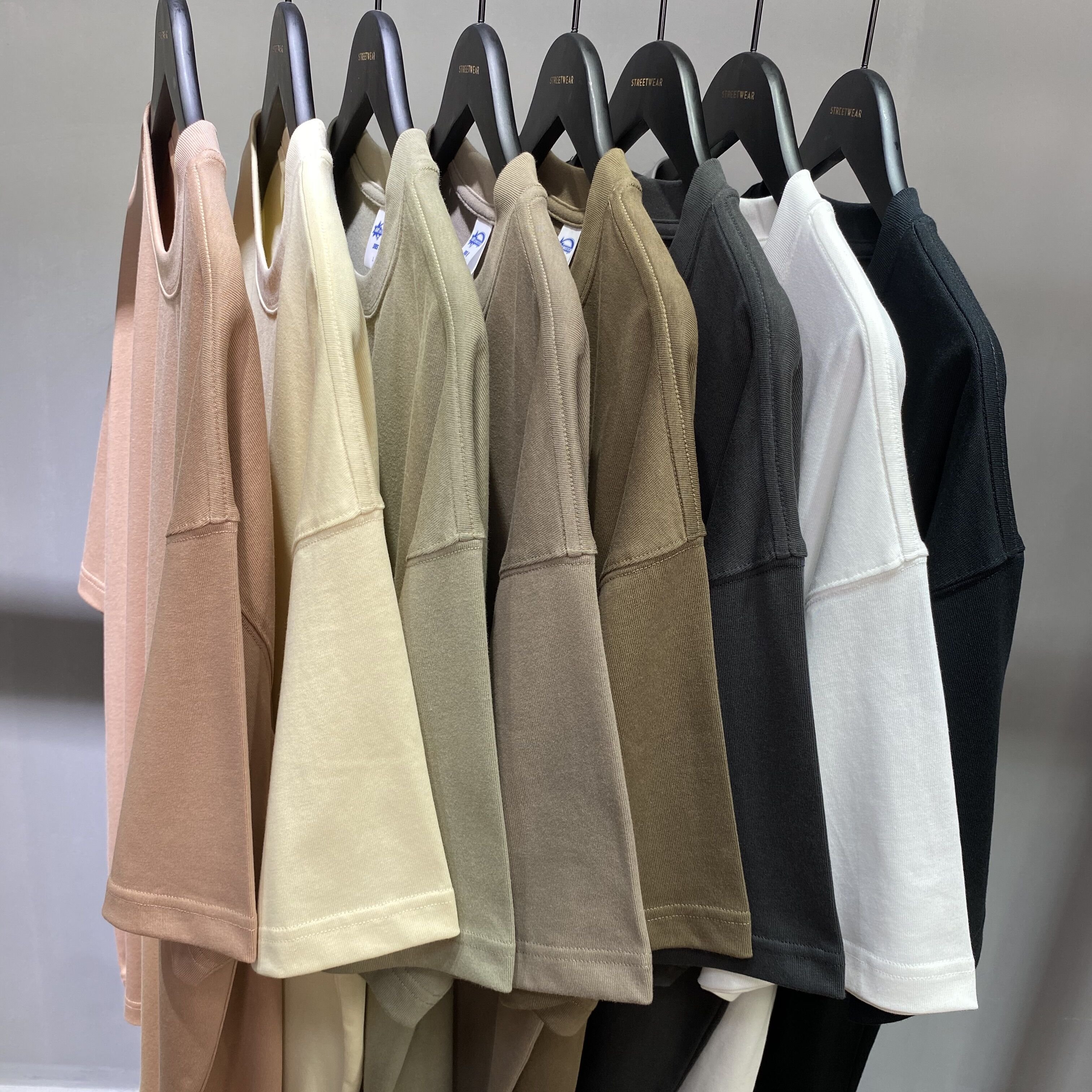 Custom Dtg Printing Logo 305gsm High Quality 100% Cotton Blank Men'S T-Shirts Oversized Plain Blank Men'S T-Shirt For Unisex
