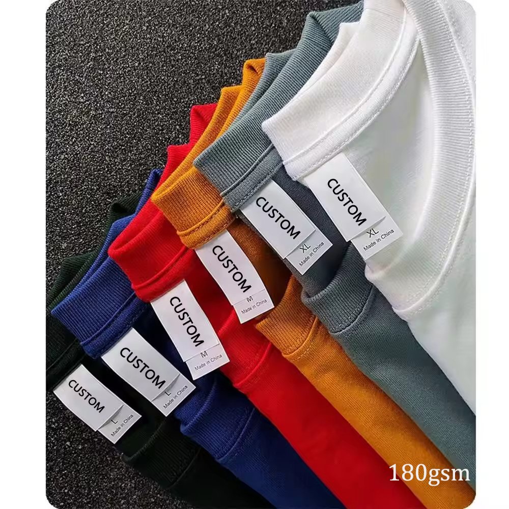 High Quality Cotton Custom T Shirt For Men Blank Heavy Weight Oversized Tshirt Printing Men's T-Shirts