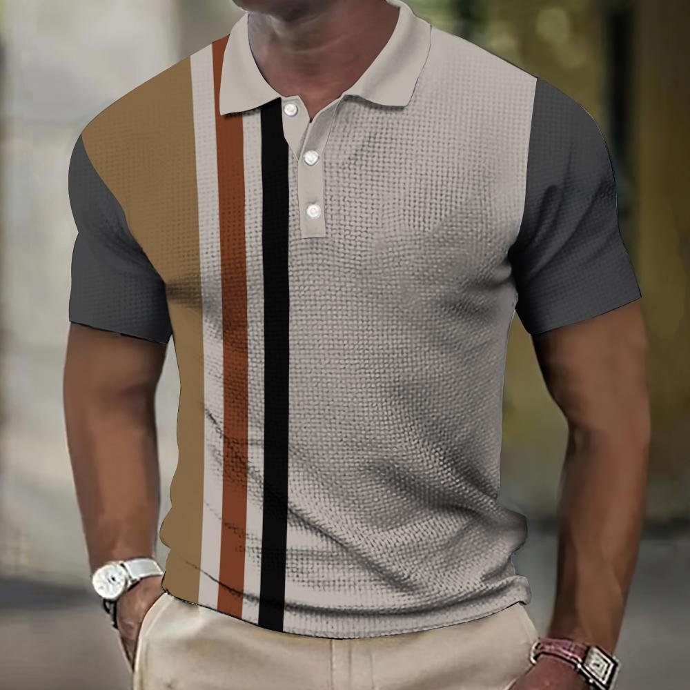 Mens Short Sleeves 3d All-over Print Men's Polo Shirt Geometric Patterns Summer Short-sleeved Clothing Custom Polo shirt