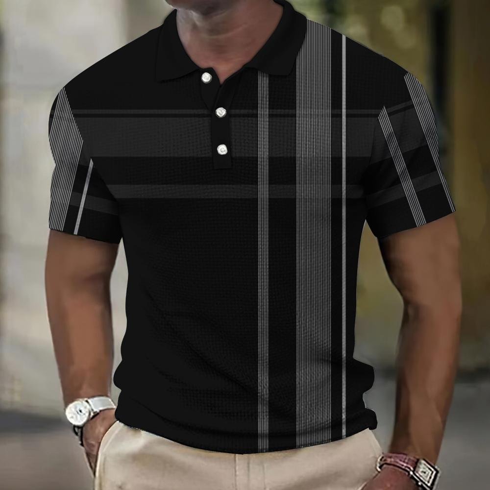Mens Short Sleeves 3d All-over Print Men's Polo Shirt Geometric Patterns Summer Short-sleeved Clothing Custom Polo shirt