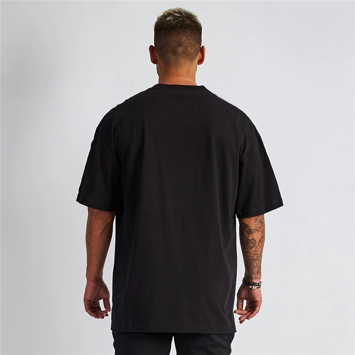 240g Plus Size Cotton Custom Graphic Printing T Shirt High Quality Loose heavyweight t-shirt Plain Puff Print Men's T-Shirt