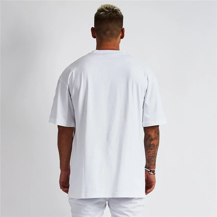 240g Plus Size Cotton Custom Graphic Printing T Shirt High Quality Loose heavyweight t-shirt Plain Puff Print Men's T-Shirt