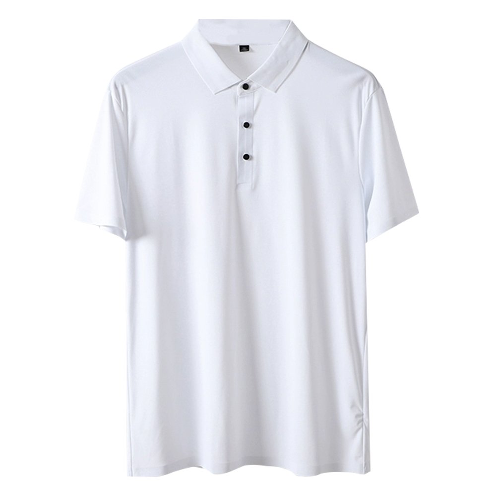 Casual Plain White Golf Men Polo T shirts 100%Cotton Embroidered Men's Plus Size Knit Polo T shirts for Men