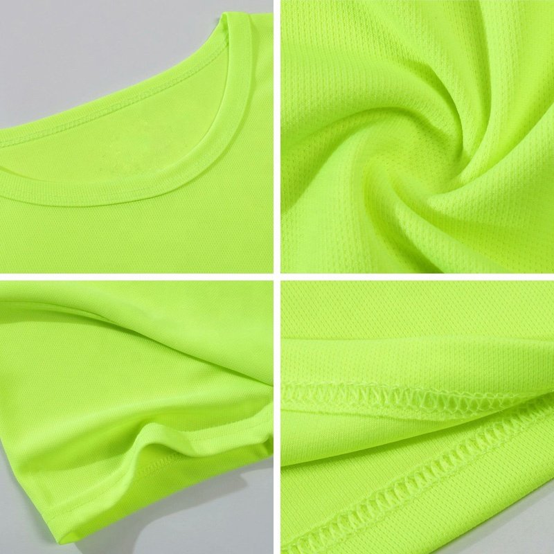 Wholesale Polyester Men's T Shirt Breathable Fitness round neck t-shirt Training Exercise Clothes Gym Sport Women T Shirt T175
