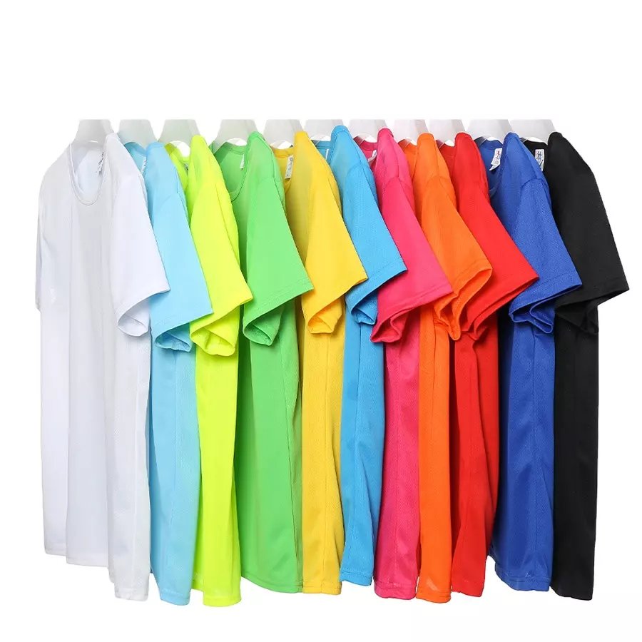 2023 New design Wholesale custom logo 100% polyester quick dry body fit O-neck collar sports running gym dry-fit men's t-shirt