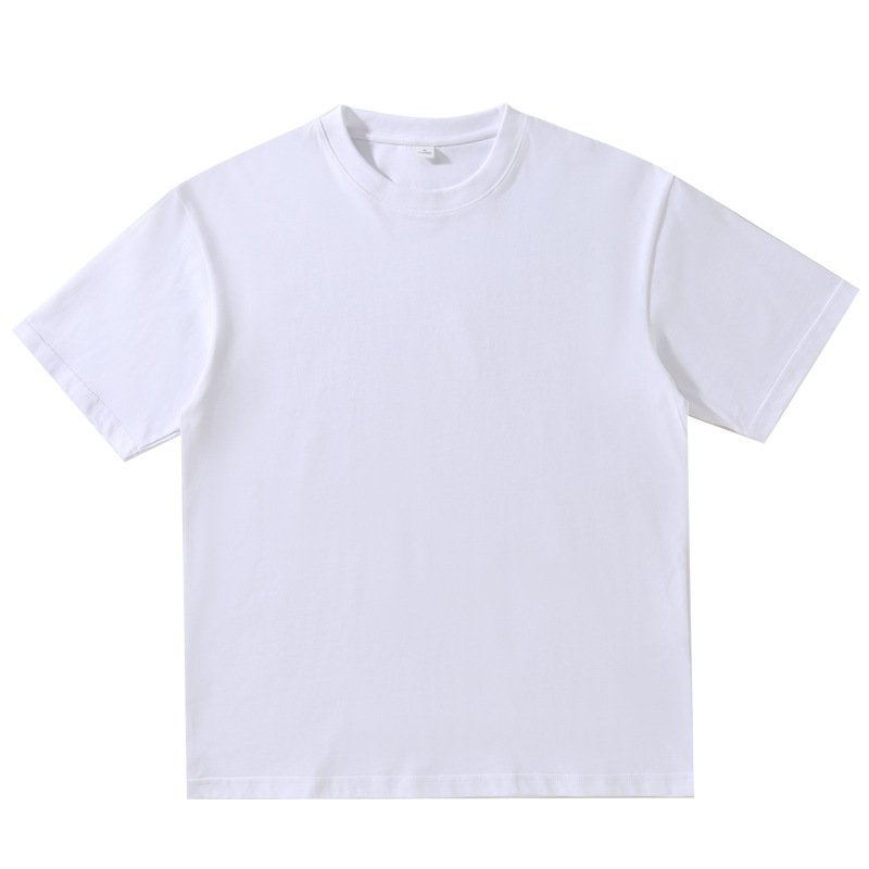 Factory Direct 260gsm 100% Cotton Crew Neck Short Sleeve T-Shirt High Quality Customizable Logo Printing Casual Style Wholesale