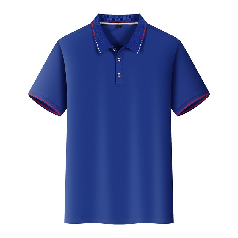 High-quality White Polo t-shirt men's golf t-shirt custom uniform short-sleeved printed with a custom logo polo shirt