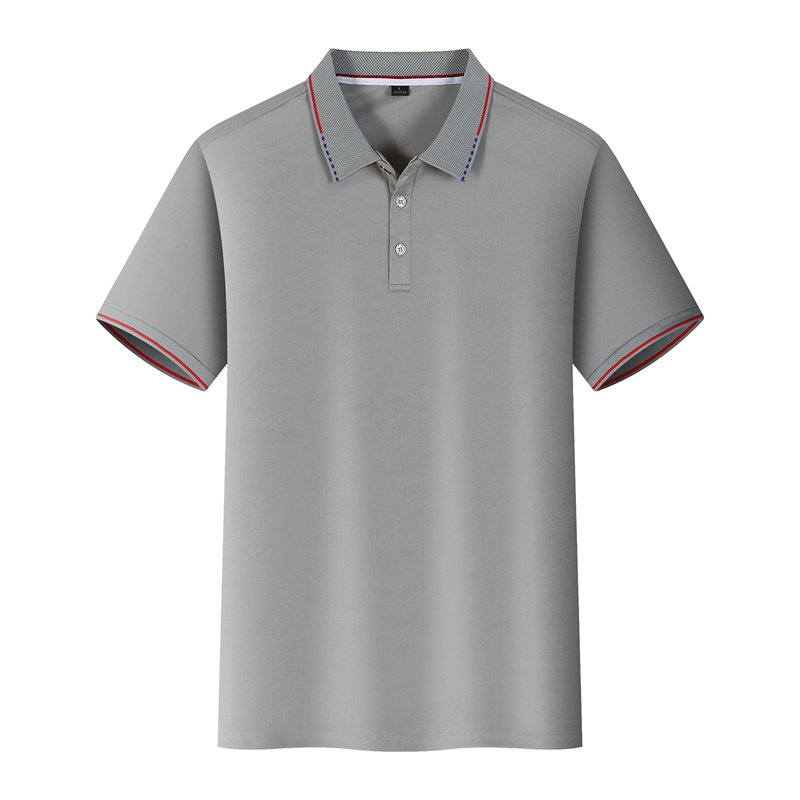 High-quality White Polo t-shirt men's golf t-shirt custom uniform short-sleeved printed with a custom logo polo shirt