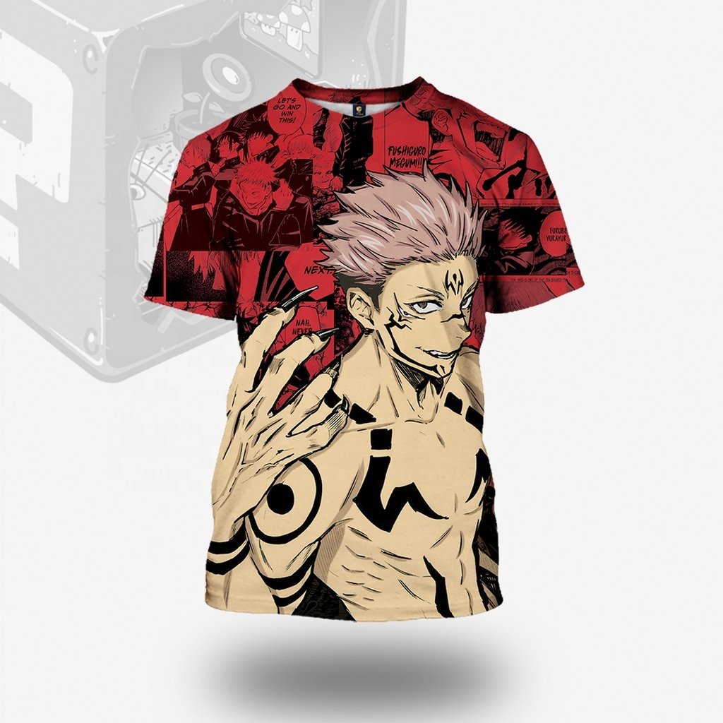 2024 Summer 3D All Art Anime Sukuna Goju Itadori Jujutsu Kaisen Character Adult T-shirt Street Casual Top