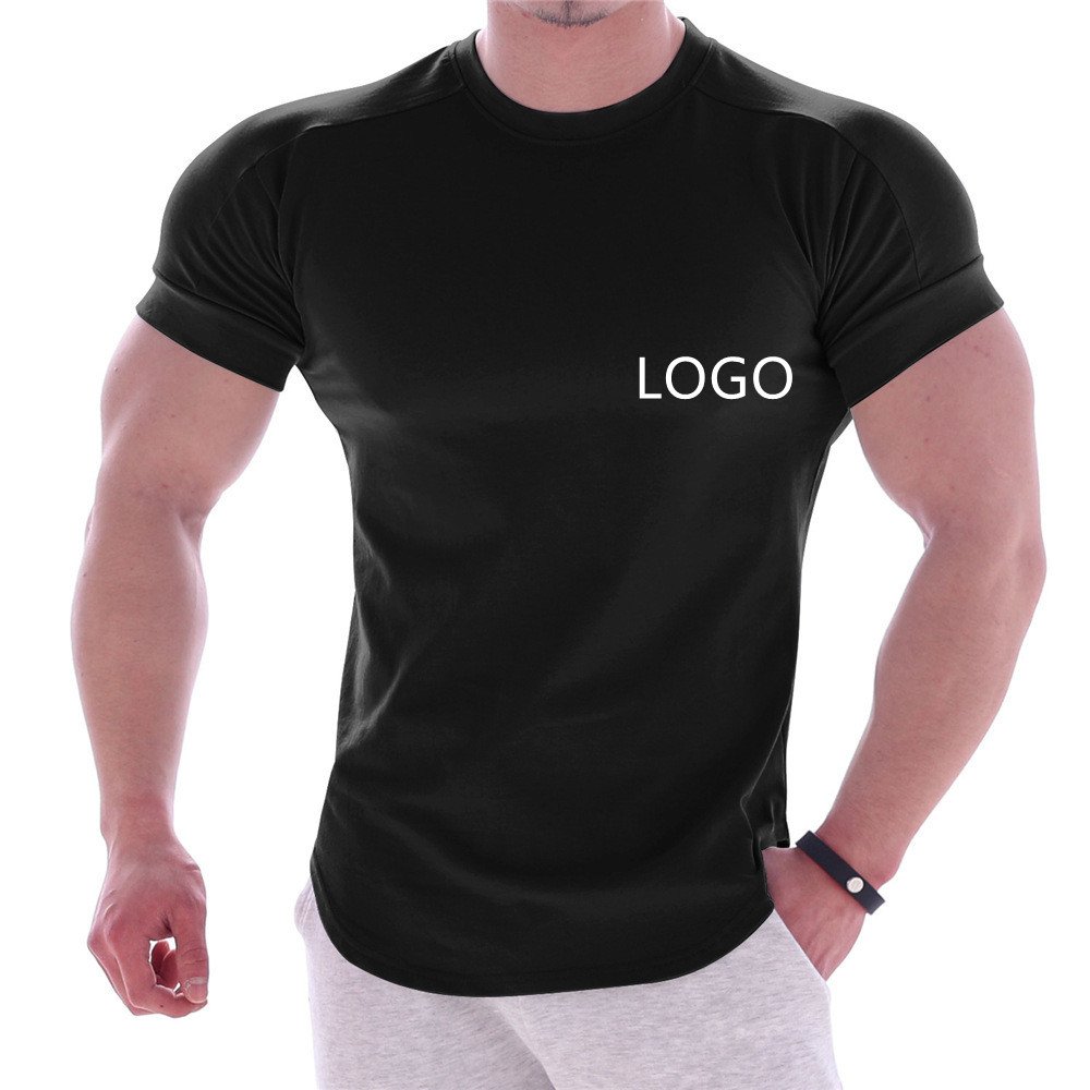Plus Size Men's T-Shirts Solid O Neck Tshirt Cotton t-shirt for men Workout Tee Shirts Men