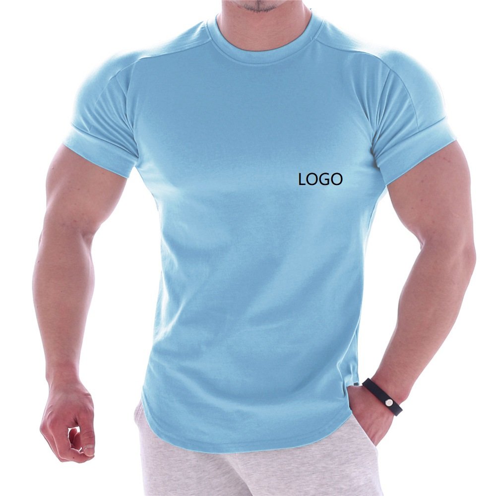 Plus Size Men's T-Shirts Solid O Neck Tshirt Cotton t-shirt for men Workout Tee Shirts Men