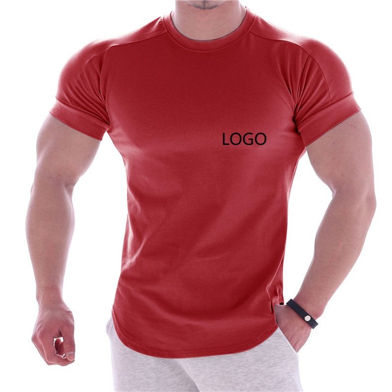 Plus Size Men's T-Shirts Solid O Neck Tshirt Cotton t-shirt for men Workout Tee Shirts Men