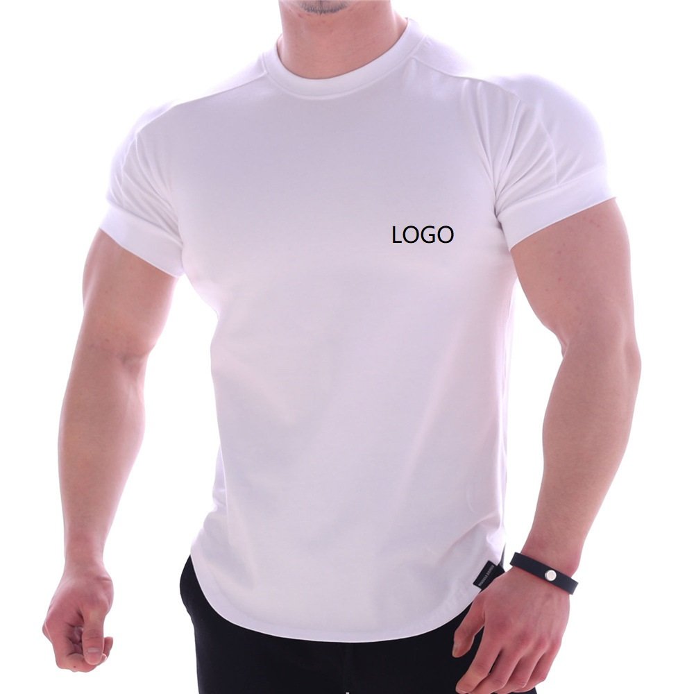 Plus Size Men's T-Shirts Solid O Neck Tshirt Cotton t-shirt for men Workout Tee Shirts Men