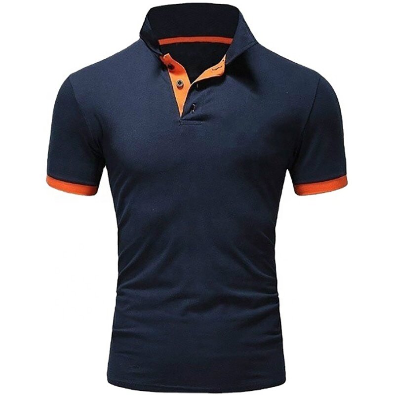 Men's Solid Color Fawn Short Sleeve Lapel Stretch T-Shirt golf polo shirts for men
