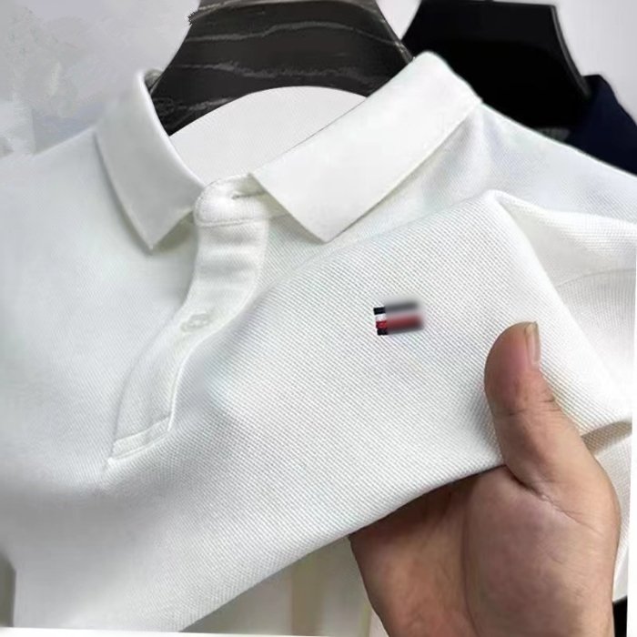 POLO shirt men's summer 2024 new light business short sleeved daily men's lapel top casual men's t-shirt