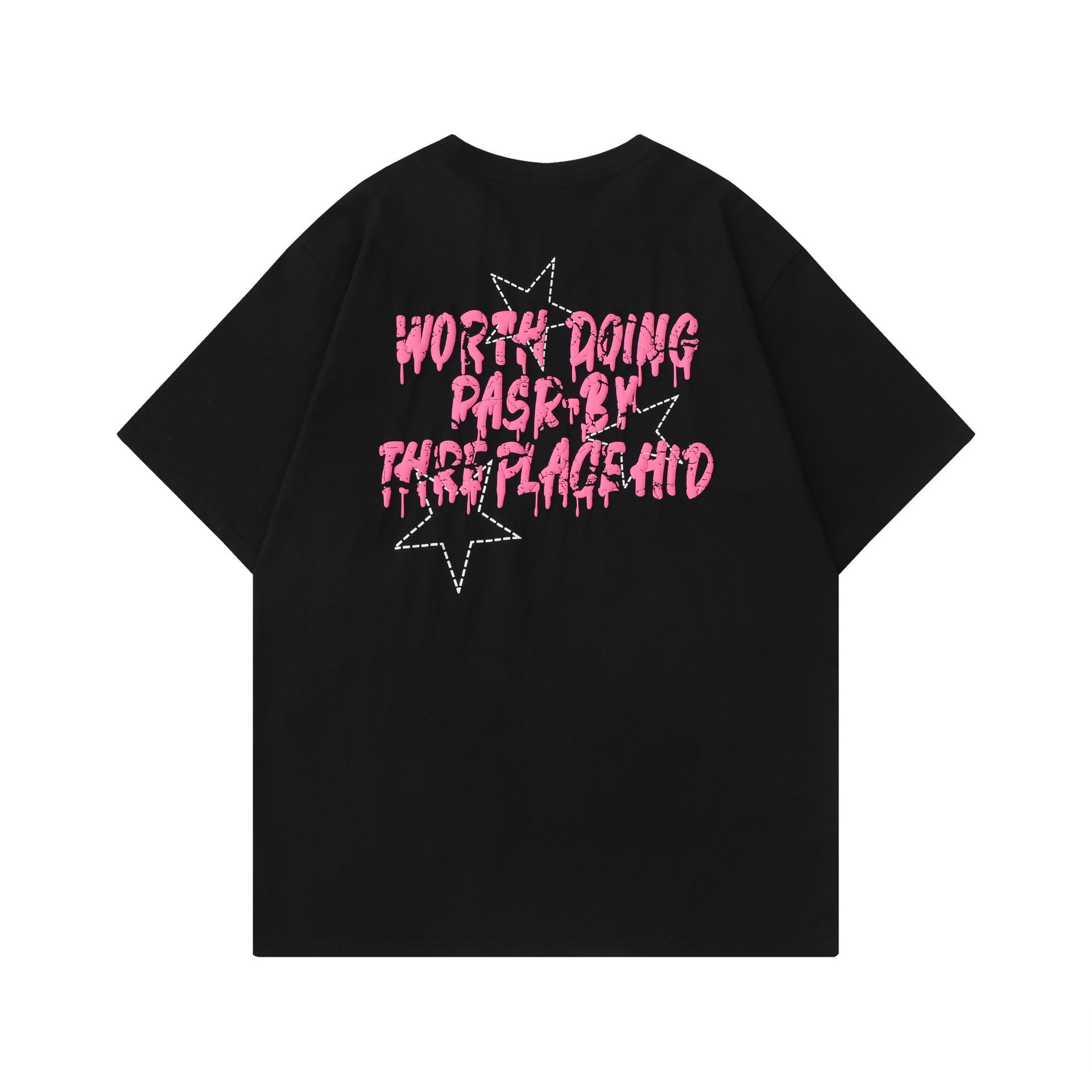 Custom 3D Puff Print T-Shirt High Quality Organic Cotton Drop Shoulder Heavyweight Unisex 100% Cotton Knitted Logo Men's T-Shirt
