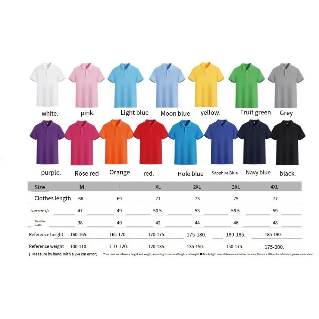 Polo T-Shirt Advertising Polyester / Cotton Custom Logo Designed Brand Solid Color Men's Regular-Fit Quick-Dry Golf Polo Shirt