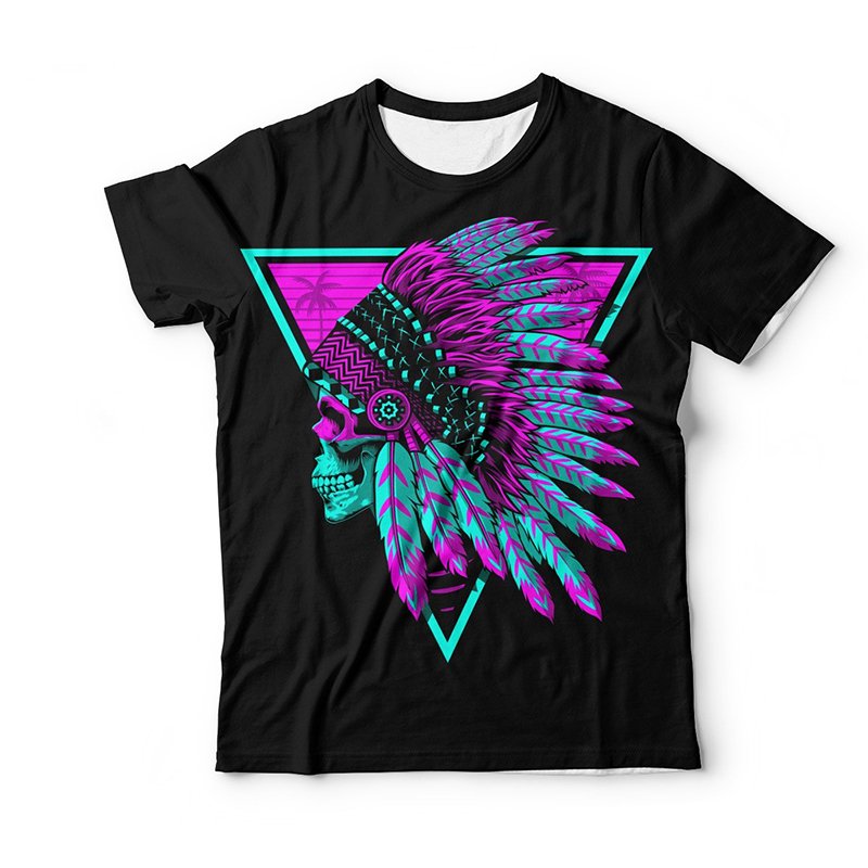 Halloween Printing Black Solid Color Half Sleeve Lose Fit T-Shirt Men