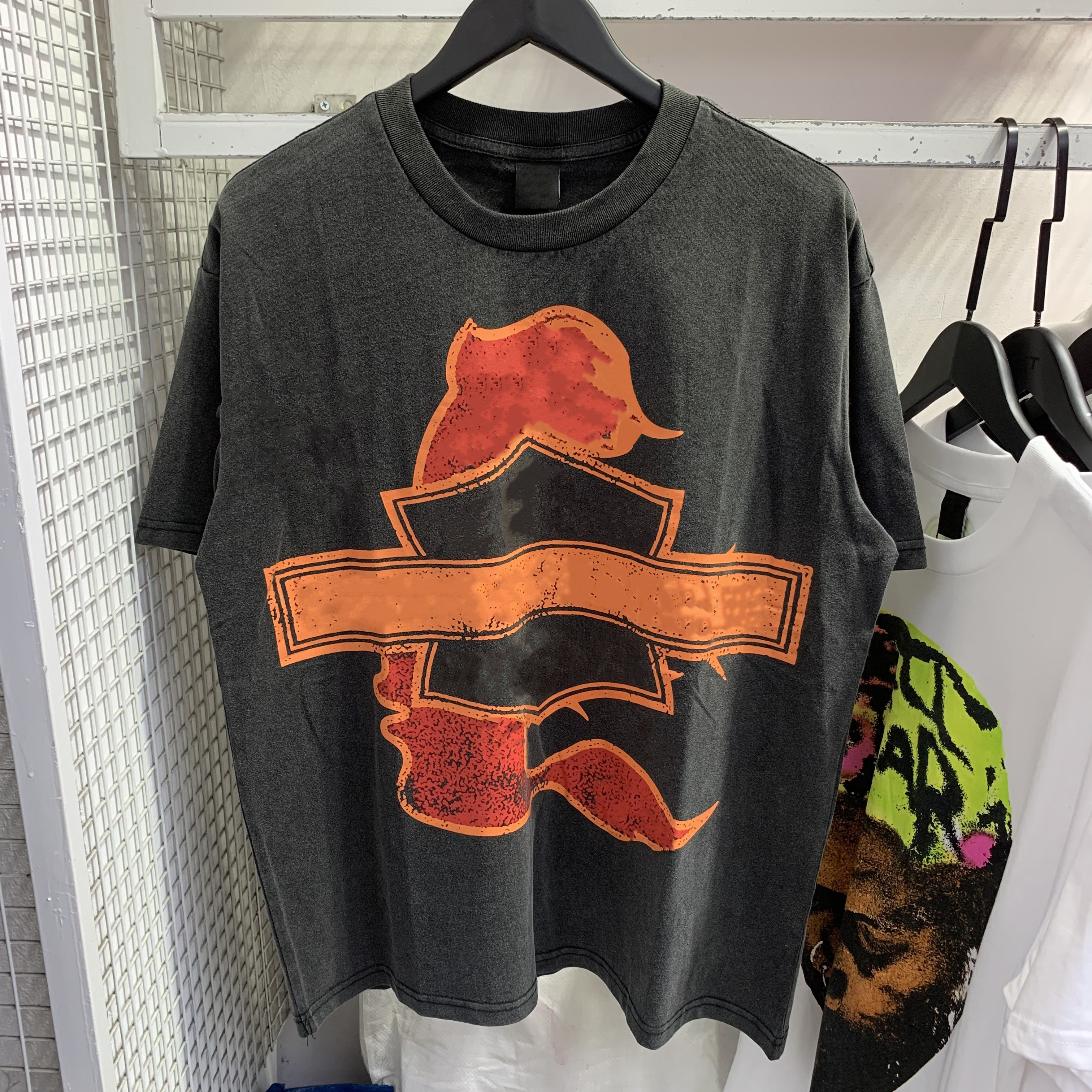 star Hell t Shirt designer Mens Women Tshirt Rapper Washed Grey Black Heavy Craft Unisex Short Sleeve Top High Street Fashion