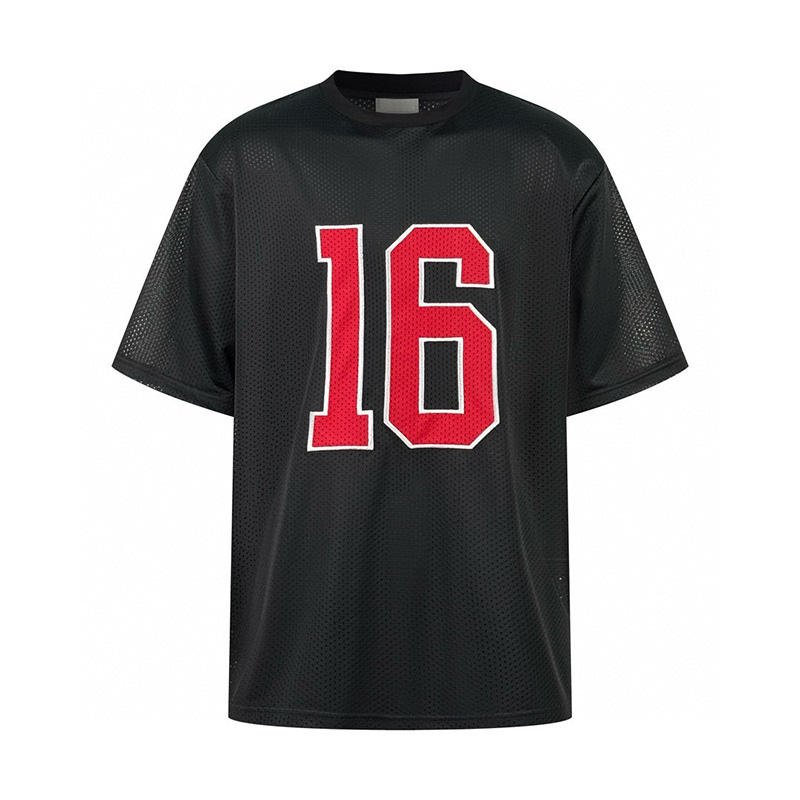 Designer clothes men's t-shirts fashionable printed t-shirt mesh fine sexy t-shirt for men and football jersey