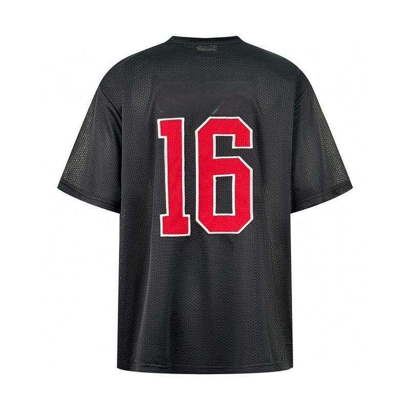 Designer clothes men's t-shirts fashionable printed t-shirt mesh fine sexy t-shirt for men and football jersey