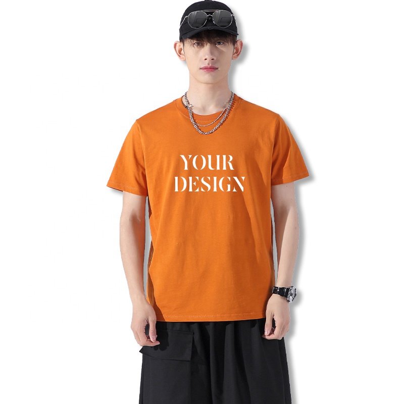Custom Unisex tshirt High Quality 100% Premium Cotton T-Shirt Customize Printing Logo Men's O-Neck Blank T-Shirt