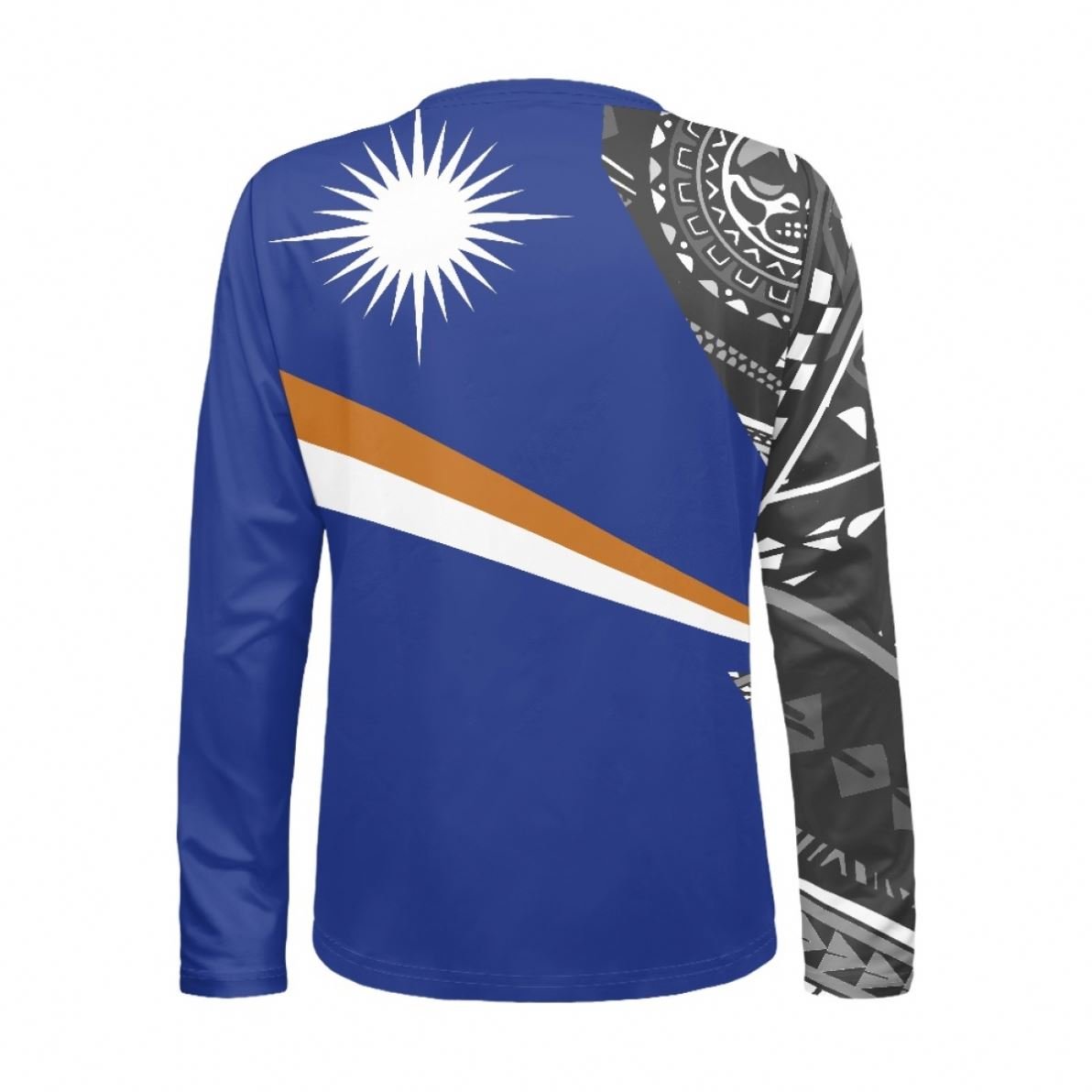 Kwajalein Flag Designs Men Long Sleeve T-Shirt Crewneck Fashion Custom T Shirts Polynesian Top Male Streetwear Fit Men's Clothes