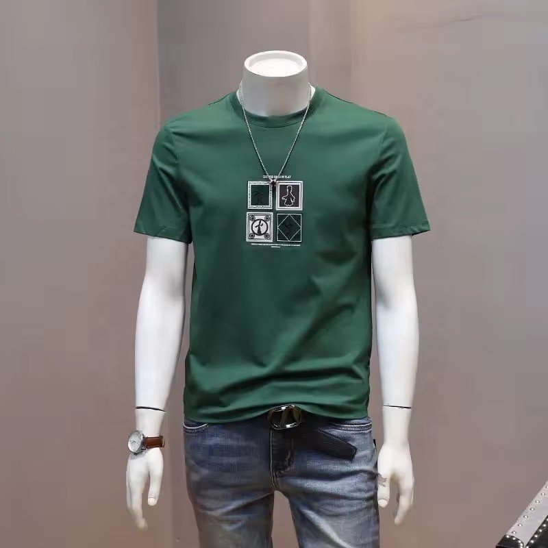 New design loose fitting 100% cotton T-shirt Short sleeve men's T-shirt