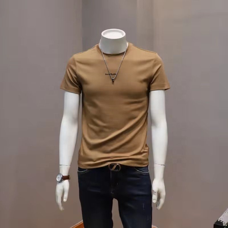 New design loose fitting 100% cotton T-shirt Short sleeve men's T-shirt