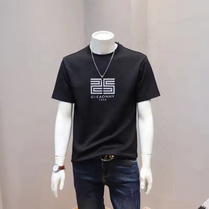 New design loose fitting 100% cotton T-shirt Short sleeve men's T-shirt