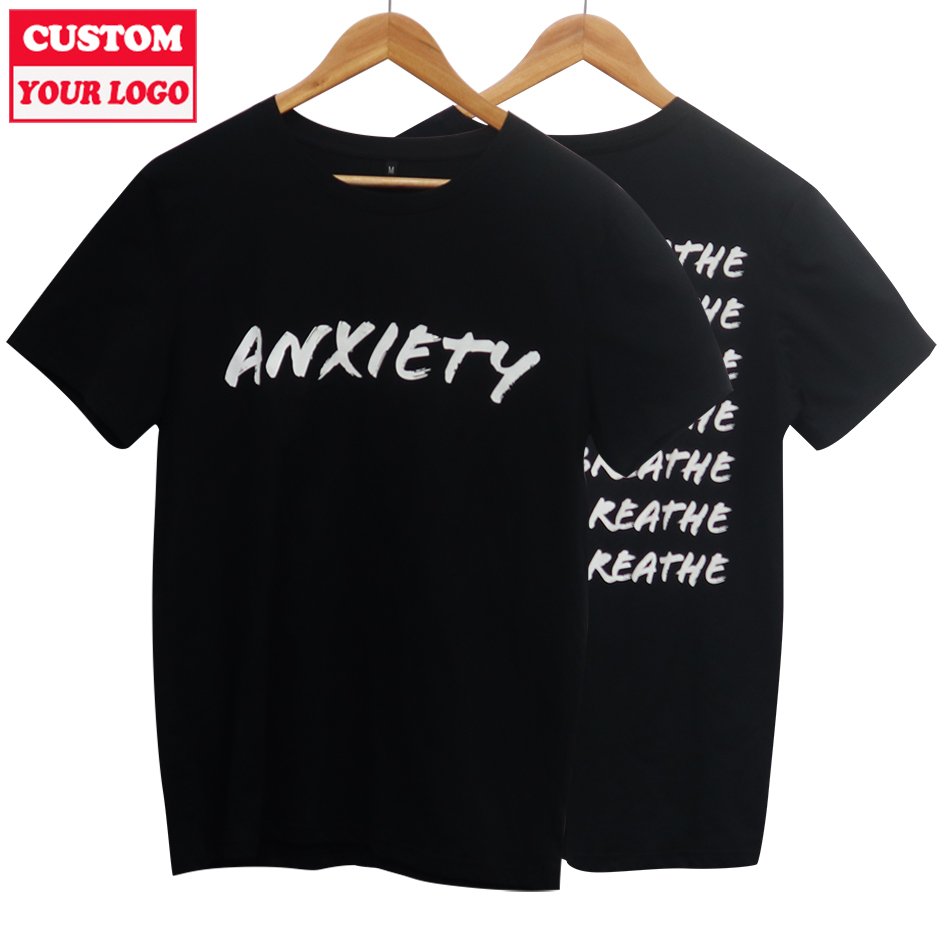Oversized 4XL 5XL 6XL Big And Tall T Shirt Custom Printing Plus Size T-Shirt Men Black Tees Crewneck Short Sleeve Tshirt