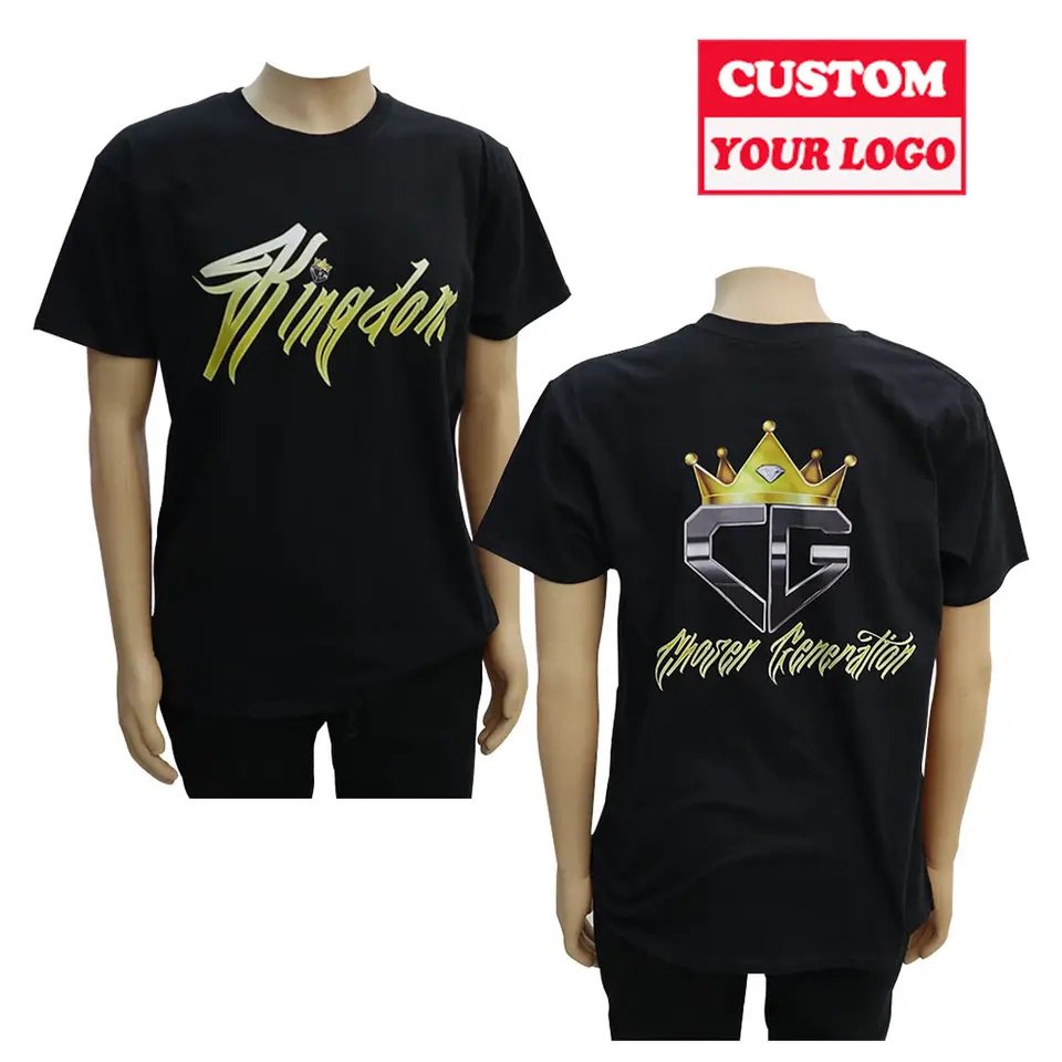 Oversized 4XL 5XL 6XL Big And Tall T Shirt Custom Printing Plus Size T-Shirt Men Black Tees Crewneck Short Sleeve Tshirt