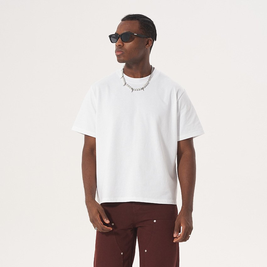 240GSM Heavyweight T Shirt Oversize Cropped Boxy Fit Men's T-shirt Casual Oversized Tshirt Blank T Shirt Custom T Shirt For Men