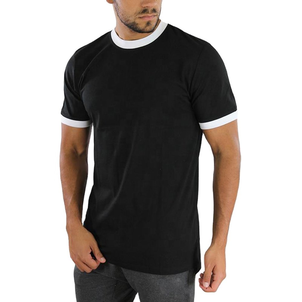 2024 Best Quality Direct Factory Wholesale Trendy 100% Cotton Black Oversized T-shirt Hip Hop Plain Men T-shirt