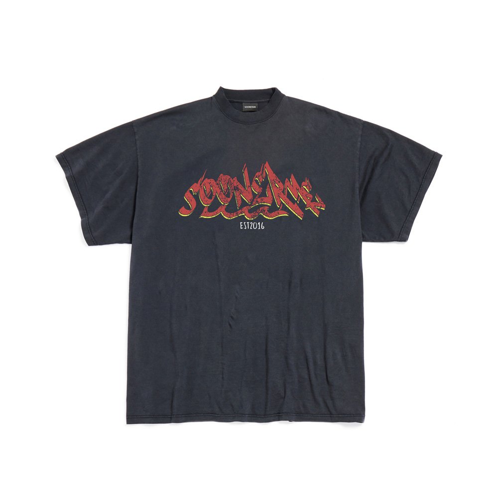 custom heavyweight 300 gsm acid wash screen printing t shirt oversize high neck men's t-shirt