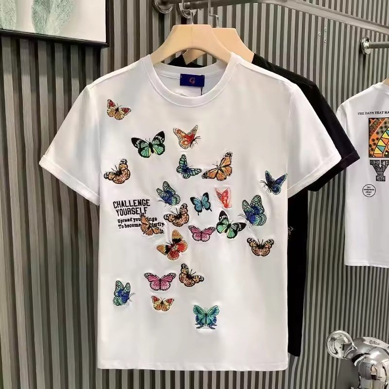 2024 Newest custom 100% cotton shirt printing custom branded men's t-shirts T-shirt uomo