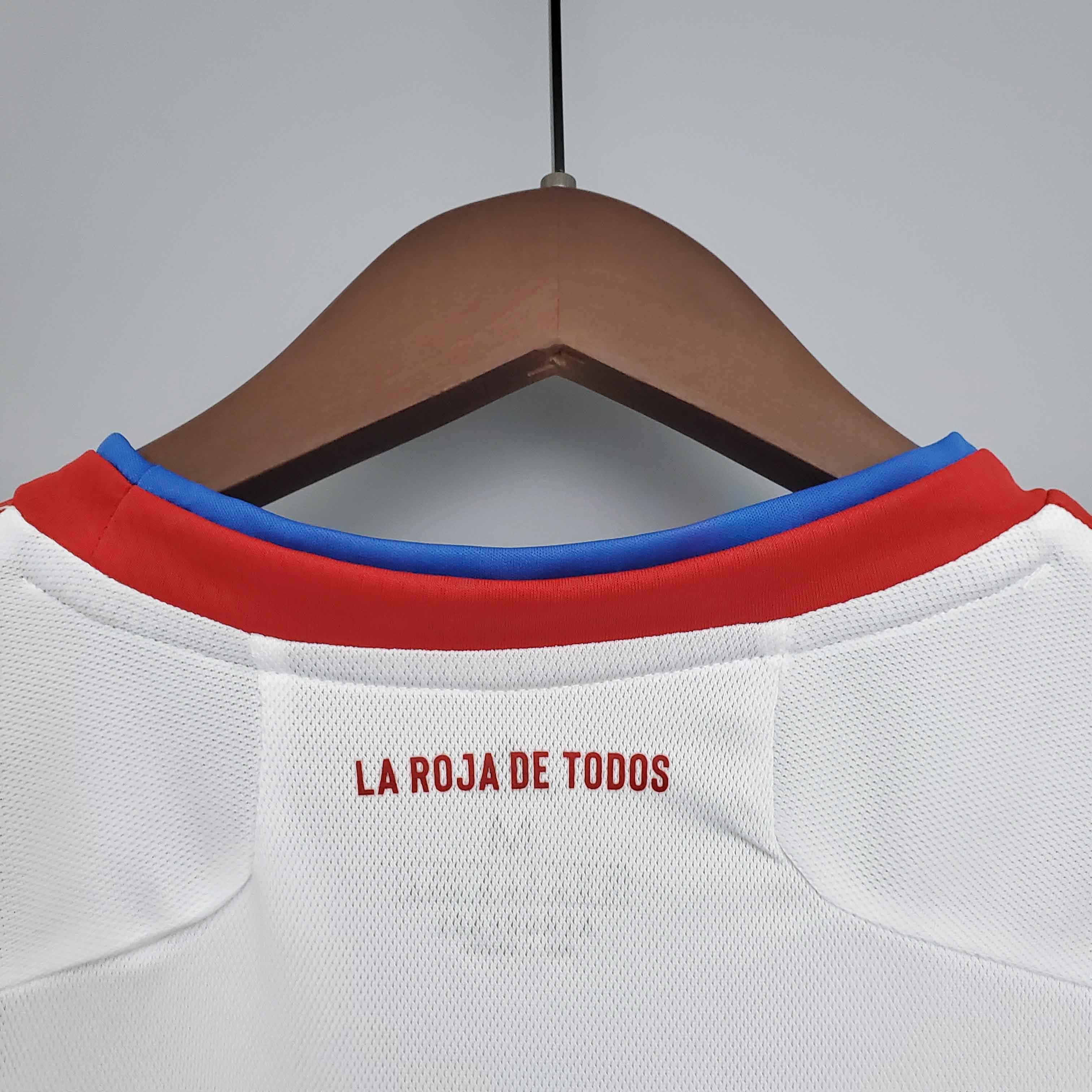 2021 new Chile S-2XL away high quality white men's football T-shirt football jersey