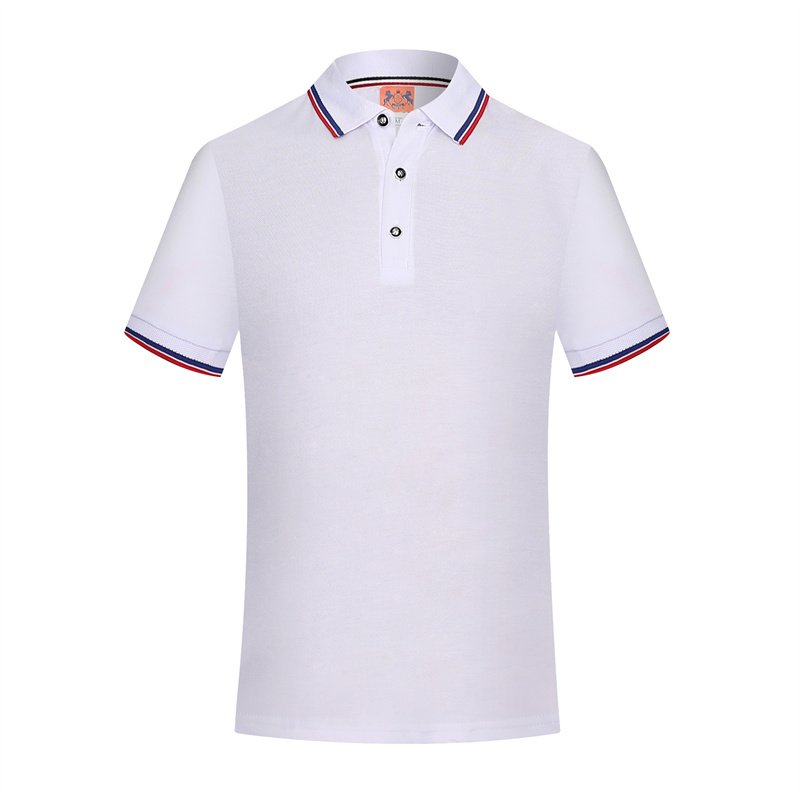 Custom logo wholesale high quality pure white sport golf uniform short sleeved solid men's polo shirt printed polo shirt