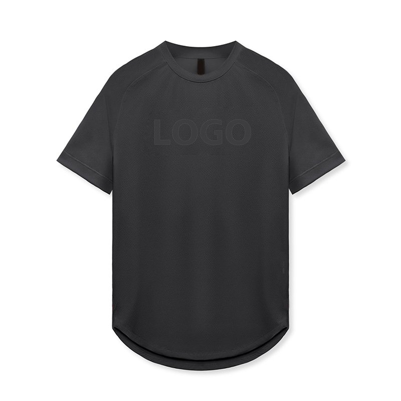 Short sleeve T shirt spring and summer men thin quick-dry black simple solid color round-neck plus size men's t-shirts