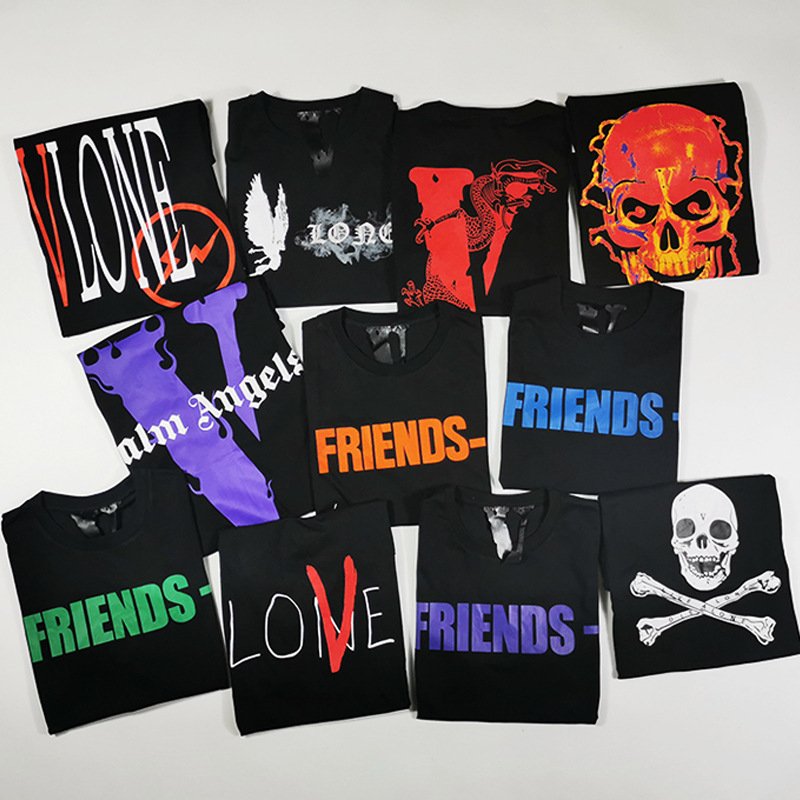 2023 High Quality Unisex Breathable T-shirt Accept Customize Essential Vlones Designer Famous Brand Cotton Men's T-shirts