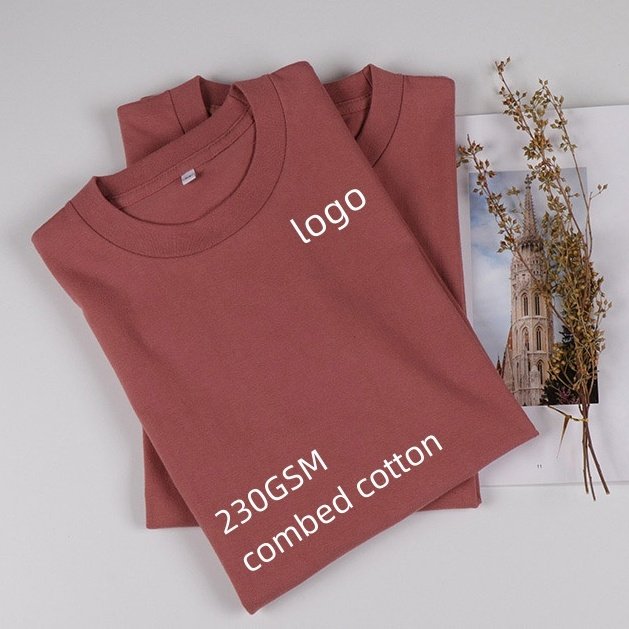 Wholesale Cheap Customized Blank T-Shirt Heavyweight High Quality 230gsm Pure Cotton Men's T-Shirt