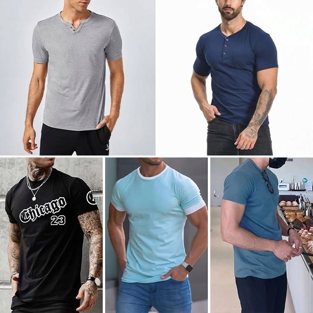 Wholesale high-quality round neck short sleeved t-shirts pure cotton men's t-shirts casual bulk t-shirts stock randomly shipped