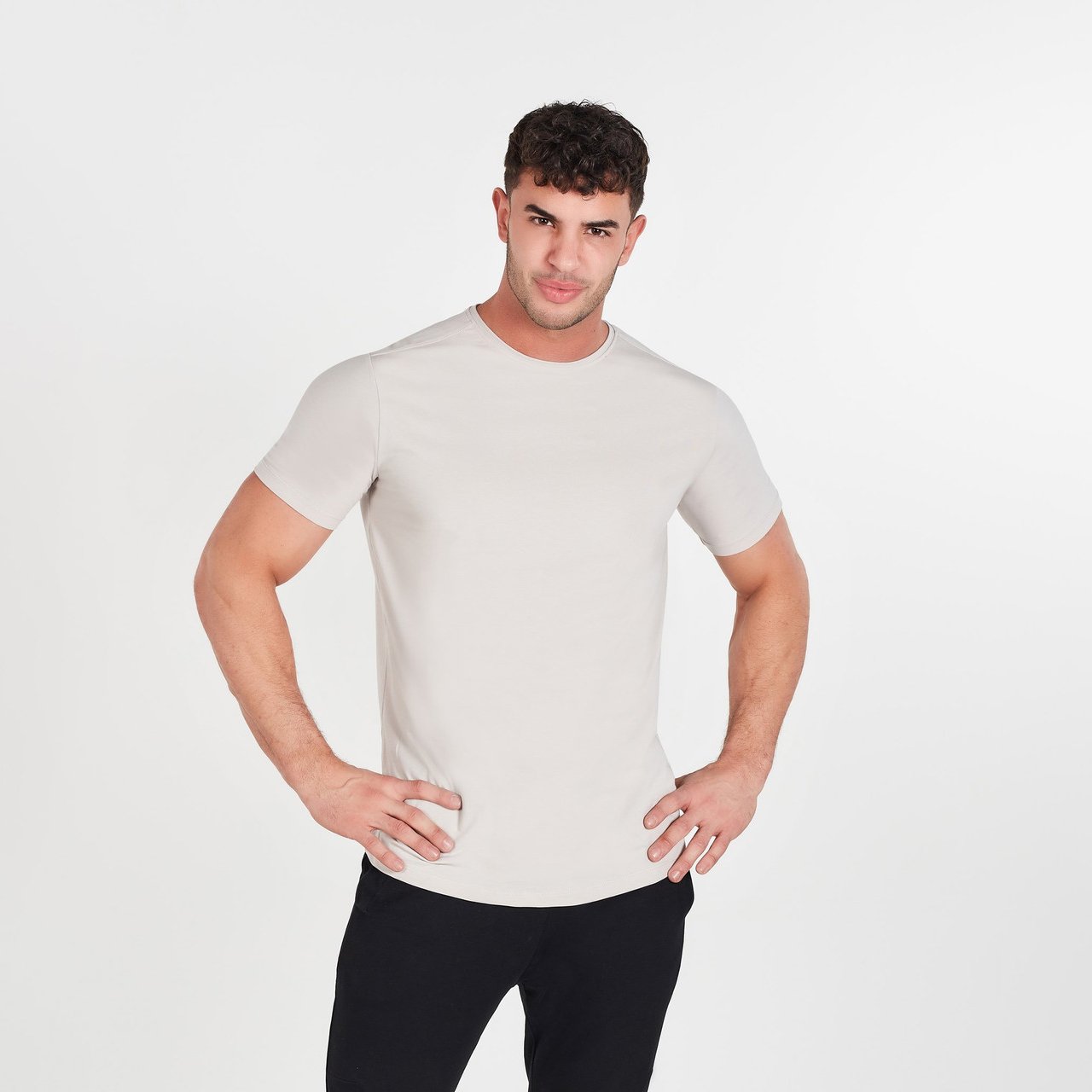 Wholesale Clothing Manufacturers Custom 100% Cotton Curved Hem Men's T-Shirts With Printing Logo