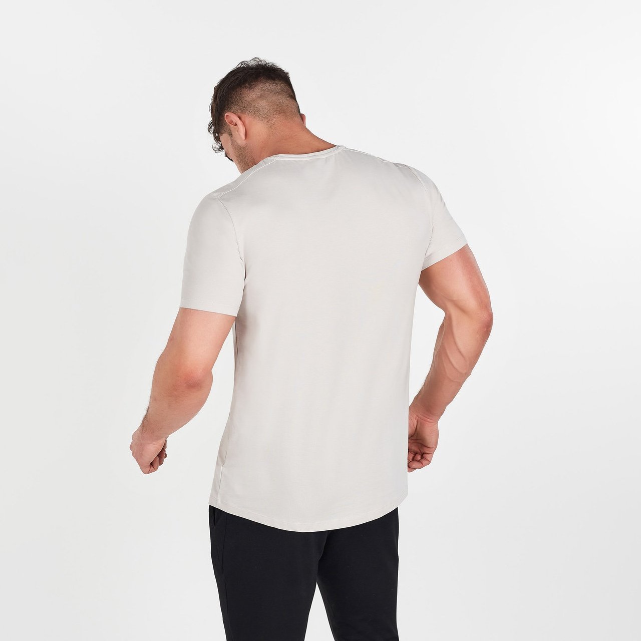 Wholesale Clothing Manufacturers Custom 100% Cotton Curved Hem Men's T-Shirts With Printing Logo