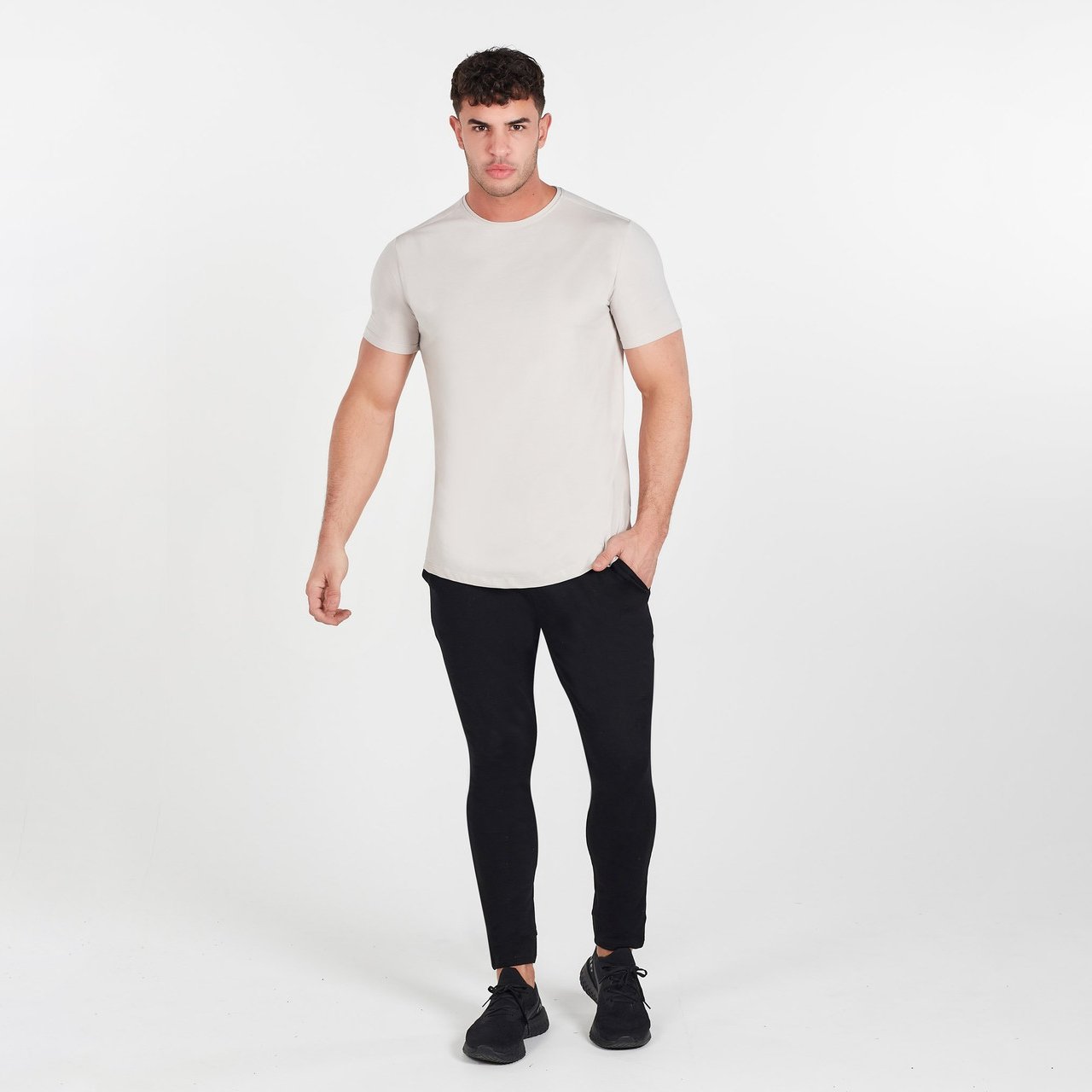 Wholesale Clothing Manufacturers Custom 100% Cotton Curved Hem Men's T-Shirts With Printing Logo