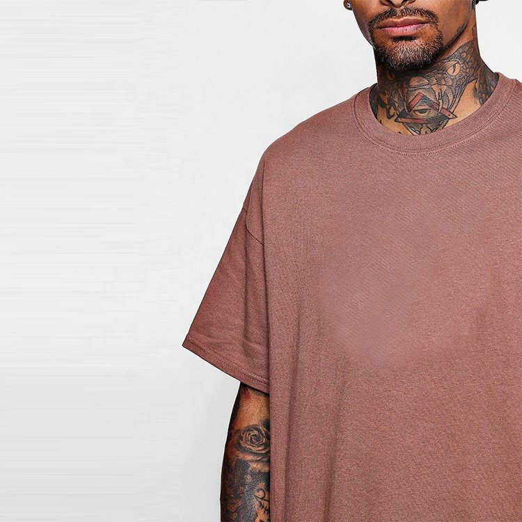 Wholesale Men's Drop Shoulder Plus Size Round Bottom Hip Hop Street Fashion Sports Outdoor Shirts T-shirts