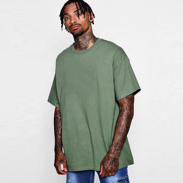 Wholesale Men's Drop Shoulder Plus Size Round Bottom Hip Hop Street Fashion Sports Outdoor Shirts T-shirts