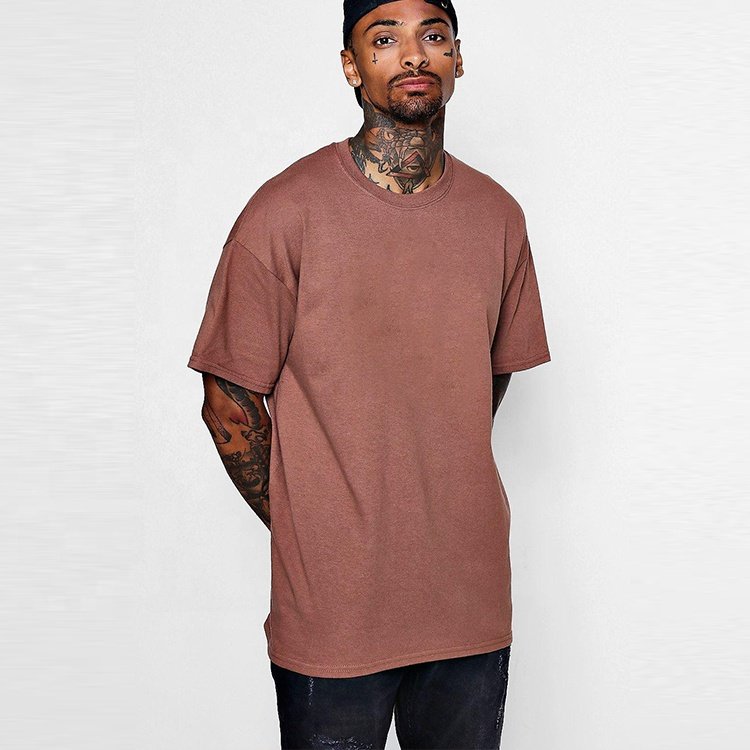 Wholesale Men's Drop Shoulder Plus Size Round Bottom Hip Hop Street Fashion Sports Outdoor Shirts T-shirts