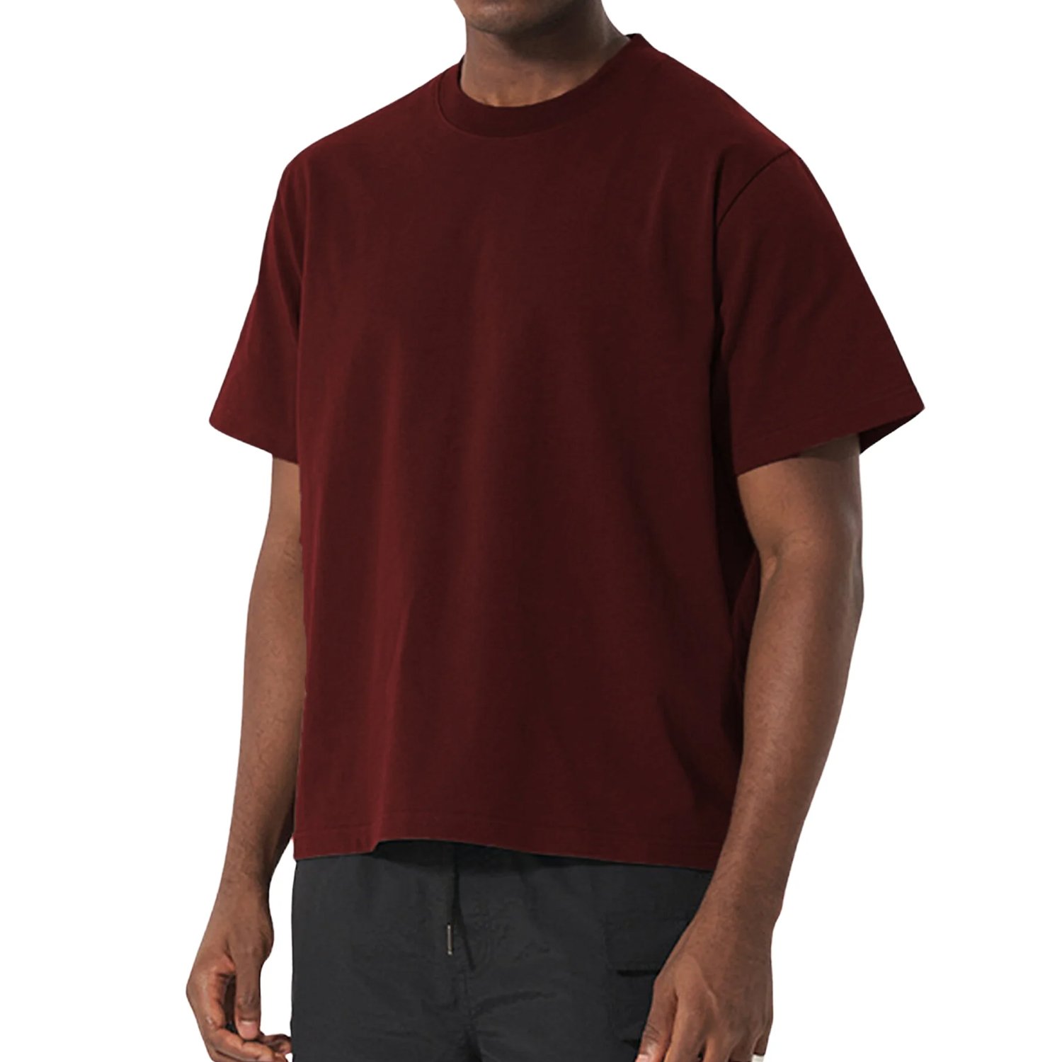 Round Neck Plain T Shirt Heavy Cotton 220 GSM OEM ODM Custom Printed High Quality Oversized Men's T-Shirts From Bangladesh