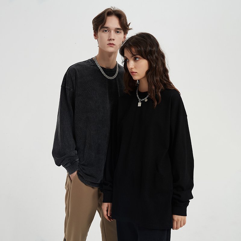 2022 Custom 310gsm Vintage Washed Heavy Thick 100% Cotton Blank Plain men's t-shirts Wholesale